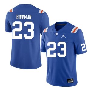 Men's Florida Gators #23 Demarkcus Bowman NCAA Nike Blue Throwback Authentic Stitched College Football Jersey HXX7462PK